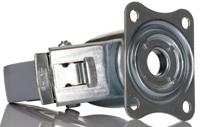 3477hur125p62-grey Tente Braked Swivel Castor Wheel, 400kg Capacity, 125mm Wheel