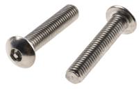 621-2833 RS PRO Plain Button Stainless Steel Tamper Proof Security Screw, M5 x 25mm