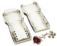 1553tgybat Hammond 1553 Series Grey Flame Retardant ABS Handheld Enclosure, Integral Battery Compartment, IP54, 210 x 100 x 32mm