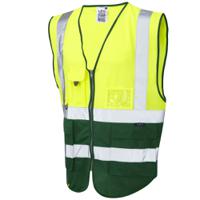 w11-ybt-s Leo Workwear Yellow Hi-Vis Hi Vis Vest, S