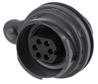 pxp701206sst Bulgin Circular Connector, 6 Contacts, Front, Standard Connector, Socket, Female, IP66, IP68, IP69K, Buccaneer 7000