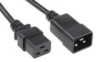 137-3355 RS PRO Straight IEC C19 Socket to Straight IEC C20 Plug Power Cord, 500mm