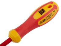 125-3078 RS PRO Slotted Insulated Screwdriver, 2.5 x 0.4 mm Tip, 75 mm Blade, VDE/1000V, 165 mm Overall