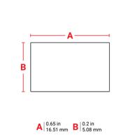 m7-9-473 Brady B-473 White Label, 16.51mm Width, 5.08mm Height, 750 Qty