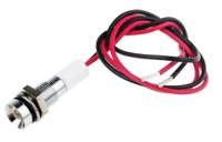 722-7772 RS PRO White Panel Mount Indicator, 24V dc, 6mm Mounting Hole Size, Lead Wires Termination, IP67