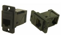 257-6709 RS PRO Single-Port RJ45 Female Feedthrough Ethernet Connector, Cat5e, Unshielded