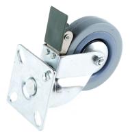 366727 Guitel Hervieu Braked Swivel Castor Wheel, 60kg Capacity, 75mm Wheel
