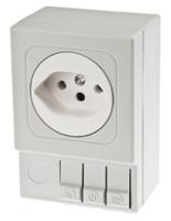 035020-01 STEGO SD035 Light Grey 1 Gang Plug Socket, 10A, Indoor Use