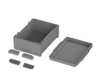 96017674 Bopla Bocube Series Graphite Grey Polycarbonate V0 Enclosure, IP66, IP68, IK07, Graphite Grey Lid, 160 x 364 x 284mm