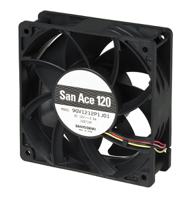 9gv1248p1j01 Sanyo Denki 9GV Series Axial Fan, 48 V dc, DC Operation, 380.6m³/h, 36W, 750mA Max, 120 x 120 x 38mm