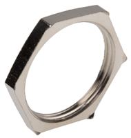 52103340 Lapp Silver Flame Retardant Nickel Plated Brass Cable Gland Locknut, M32 Thread