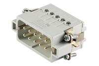c146-10a010-002-4 Amphenol Industrial Heavy Duty Power Connector Insert, 16A, Male, Heavy Mate C146 Series, 10 Contacts