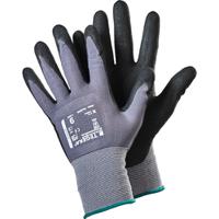 728-7 Tegera TEGERA Black, Grey Nylon, Spandex Spandex, Nylon Work Gloves, Size 7, Nitrile Coating