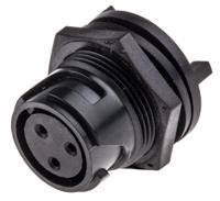 pxp401303s Bulgin Circular Connector, 3 Contacts, Rear, Miniature Connector, Socket, Female, IP69K, IP68, IP66, Buccaneer 4000