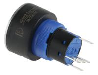 175-8297 RS PRO Illuminated Push Button Switch, Momentary, Panel Mount, 22.2mm Cutout, SPDT, Red LED, 250V ac, IP65
