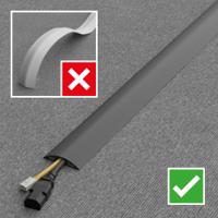 137-634 RS PRO 4.5m Grey Cable Cover in PVC, 17mm Inside dia.