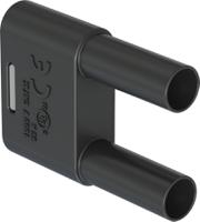 664012-21 Staubli Black Plug 4 mm Test Plug & Socket, 32A, 1kV, Nickel Plating