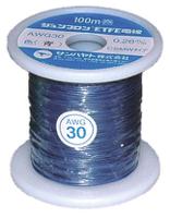 awg30-100-u Sunhayato JUNFLON Series Blue 0.05 mm² Hook Up Wire, 30 AWG, 100m, ETFE Insulation, AWG30-100-U