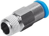 qsmk-18-6 Festo QSMK Series Push-in Fitting, R 1/8 Male to Push In 6 mm, Threaded-to-Tube Connection Style, 153420