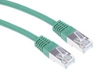 411-302 RS PRO, 10m Cat6, Green RJ45 to Male RJ45 Male, S/FTP Shielded, Terminated PVC Sheath