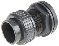 161050250 Georg Fischer Plastic Pipe Fitting, Straight Tank Adapter, 50mm to Cement 50mm