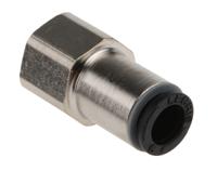 3114-06-10 Legris LF3000 Series Straight Threaded Adaptor, G 1/8 Female to Push In 6 mm, Threaded-to-Tube Connection Style