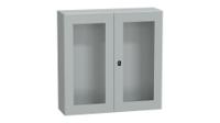 nsys3d101030dt Schneider Electric PanelSeT S3D Series Grey Steel Enclosure, IP55, IK10, Grey Lid, 1000 x 1000 x 300mm