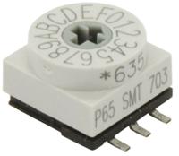 p65smt703 Apem 16 Way Surface Mount DIP Switch SPST, Rotary Flush Actuator