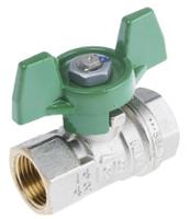 141-7722 RS PRO Brass Full Bore, 2 Way, Ball Valve, Threaded, BSPP 3/8in