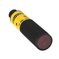 s18-2vplp-q8 Banner Retroreflective Photoelectric Sensor, Barrel Sensor, 6 m Detection Range