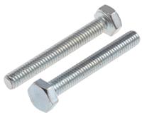 917-2804 RS PRO Bright Zinc Plated Steel, Hex Bolt, M4 x 30mm