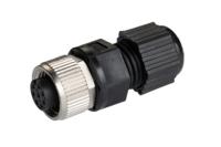 m12a-08bffa-sl8001 Amphenol Industrial Circular Connector, 8 Contacts, Cable, M12 Connector, Socket, Female, IP68, M Series