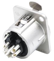 nc7fd-l-1 Neutrik Panel Mount XLR Connector, Female, 50 V, 7 Way, Silver over Nickel Plating