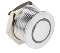 175-8559 RS PRO Illuminated Push Button Switch, Momentary, Panel Mount, 16mm Cutout, SPST, Green, Red LED, 36V dc, IP67