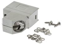 09670090573 HARTING D-sub Series Polymer Right Angle D Sub Backshell, 9 Way, Strain Relief