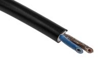 775-6088 RS PRO 3182Y 0.75 mm² 2 Core Power Cable, H05VV-F, Black PVC, 100m