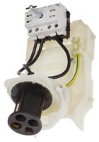 4023286 Scame IP67 Red Panel Mount 3P + E Right Angle Industrial Power Socket, Rated At 32A, 415 V