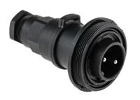 px0737p Bulgin Circular Connector, 2 Contacts, In-Line, Standard Connector, Plug, Male, IP68, Standard Buccaneer Series