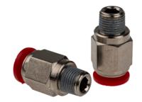 c01250818 Norgren PNEUFIT Series Straight Fitting, Push In 8 mm to R 1/8, Threaded-to-Tube Connection Style
