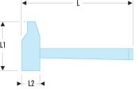 200c60 Facom Engineer's Hammer with Graphite Handle, 2.8kg