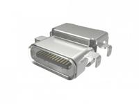 12402148e512a Amphenol Communications Solutions Right Angle, Mid Mount, Receptacle Type Type C USB4 USB C Connector