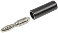 bu-00243-0 Mueller Electric Black Male Banana Plug, 4 mm Connector, 15A, Nickel Plating