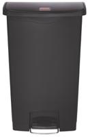 1883613 Rubbermaid Commercial Products Slim Jim 68L Black Pedal Polyethylene Waste Bin