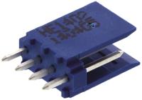 281695-4 TE Connectivity AMPMODU HE14 Series Straight Through Hole PCB Header, 4 Contact(s), 2.54 mm Pitch, 1 Row, Shrouded