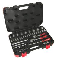 817-9242 RS PRO 46-Piece Metric 1/4 in; 3/8 in Standard Socket/Bit Set with Ratchet