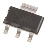 mcp1824st-3302edb Microchip MCP1824ST-3302E/DB, Voltage Regulator 6V SOT-223 4-Pin