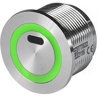 3-131-894 Schurter TTS Series Illuminated Push Button Switch, Momentary, Panel Mount, 22.1mm Cutout, SPST, Red/Green LED, 60V dc,