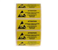 364-3571 RS PRO Yellow Paper ESD Label, Attention-Text 38 mm x 16mm