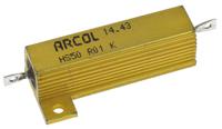 hs50-r01-k Arcol, 10mΩ 50W Wire Wound Chassis Mount Resistor HS50 R01 K ±10%