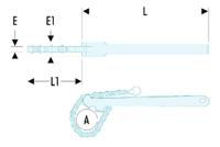 136c4 Facom Chain Wrench, 600 mm Overall, 60 - 140mm Jaw Capacity, Metal Handle